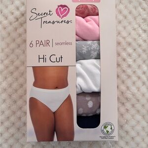 Secret Treasures Seamless Hi Cut Panties Size L 12-14